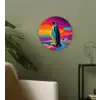 Ijsschots - Pinguïn - Abstract - Lucht Wandcirkel kunststof plaat 5mm dik klein -sfeer3