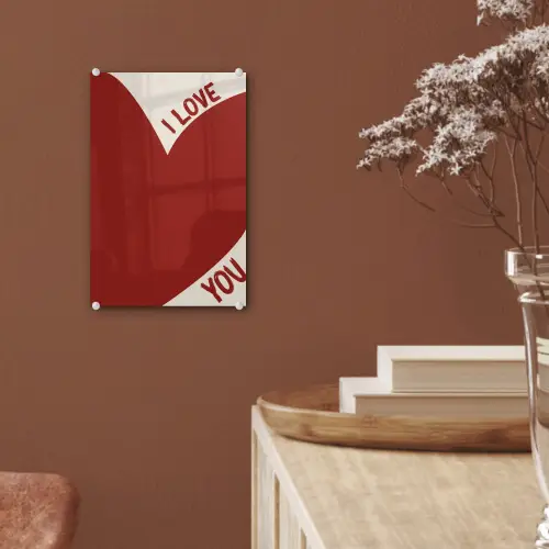 Loveyou - Rood - Hart plexiglas 5mm klein -sfeer5