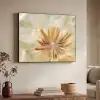 Paardenbloem - Beige - Abstract - Modern - Natuur Textielframe zwart klein -sfeer3