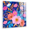 Bloemen - Blauw - Roze plexiglas 5mm klein -zzzproduct_nieuw