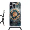 Cirkel - Ringen - Steen - Tinten Hoesje iPhone 16 Pro Max met koord klein -3d