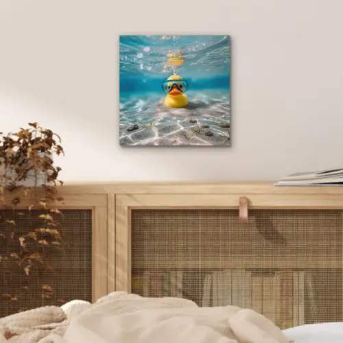 Duikbril - Eend - Water aluminium wit klein -sfeer3