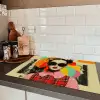 Meisje - Zonnebril - Kat - Retro Inductie beschermer vinyl 3mm klein -sfeer3