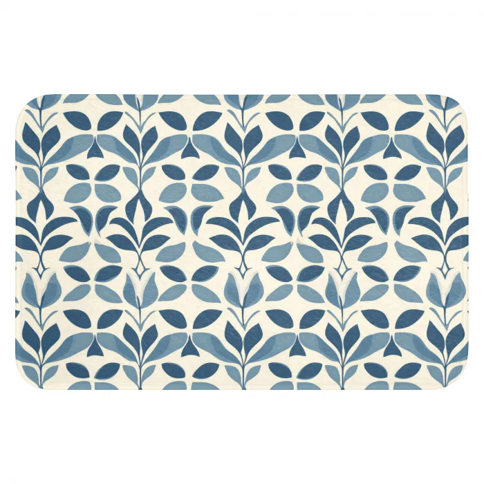 Flora - Modern - Blauw WCmat klein 1009 -3d