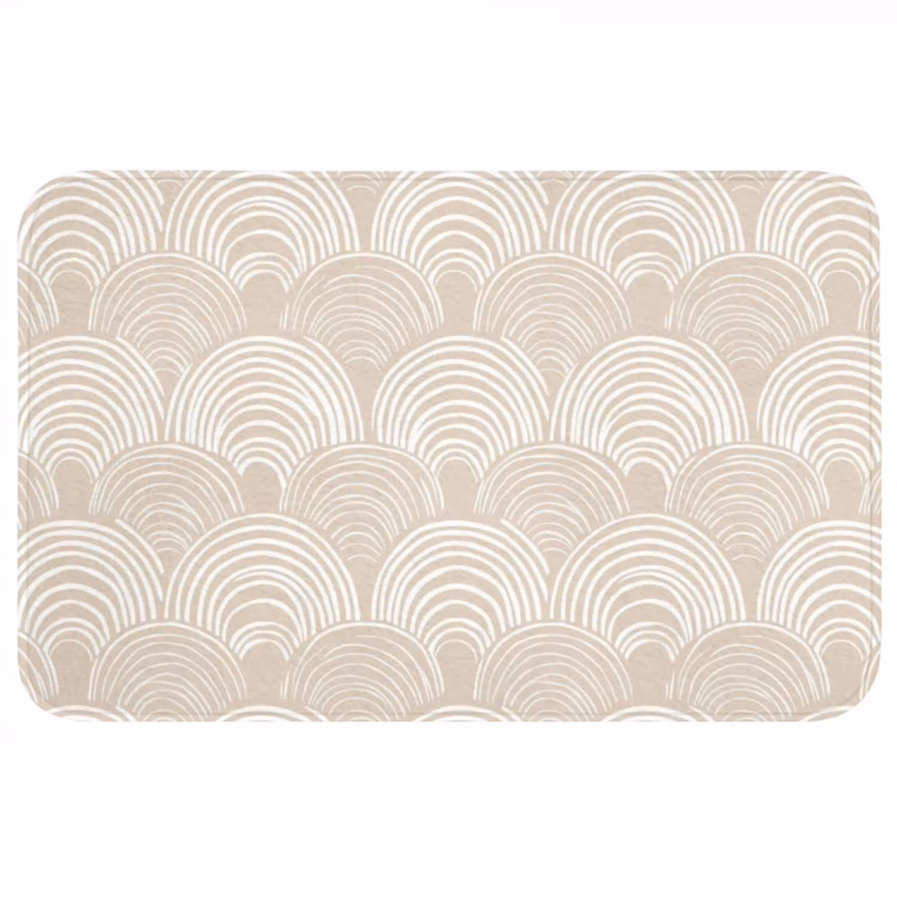 Golven - Structuur - Beige WCmat middel 1009 -3d