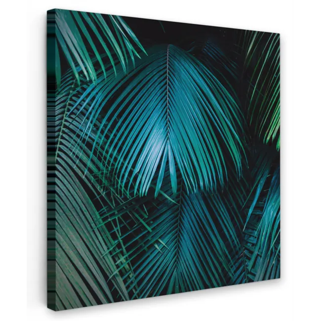 Inductie beschermer - Inductie afdekplaat - Tropical - Jungle - Bladeren - Groen Tuinposter op houten frame 2 cm dik klein -3d