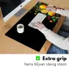 Citroenen - Zwart - Kruiden - Graffiti - Verf Muismat XXL klein -sfeer3