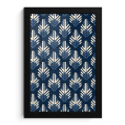Modern - Patroon - Blauw fotolijst zwart zonder passe partout klein 224 -3d