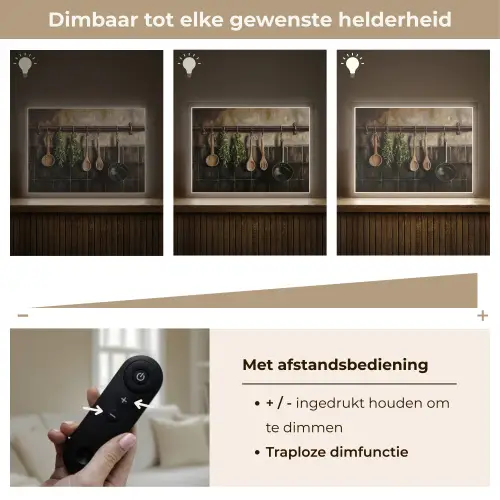 Keukengerei - Rustiek - Tegels - Kruiden Light Box met batterij (Wandlamp) middel -USP_dimbaarNL