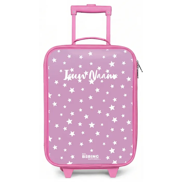 Sterrenstof Kinderkoffer - Roze klein -zz3dotto