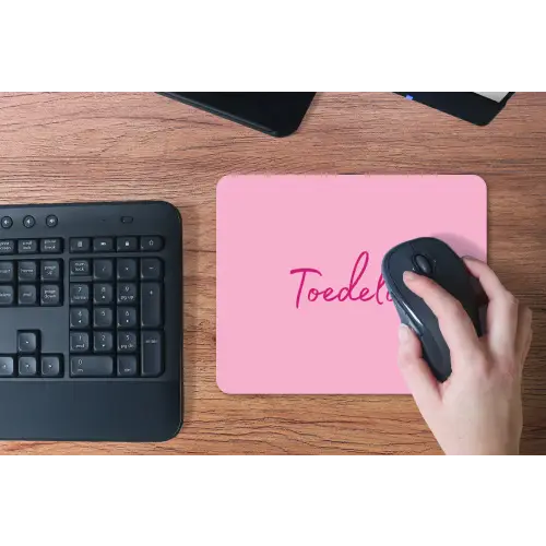 Toedeloe - Roze - Minimalistisch muismat rubber klein -toetsenbord