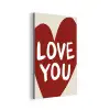 Loveyou - Hart - Rood aluminium wit klein -3d