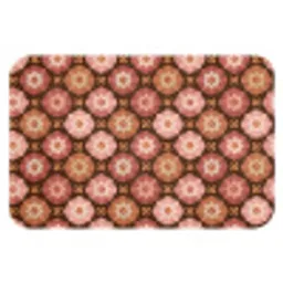 Geometrisch - Bloemen - Kleurrijk Badmat klein 997 -3d