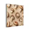 Kastanje Champignons - Beige aluminium wit klein -3d