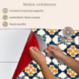 Klassiek - Geometrisch - Blauw keuken achterwand spatscherm klein 900 -spatscherm_FR