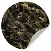 Kristal - Goud - Zwart - Marmer Wandcirkel behangsticker klein 186 -3d