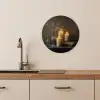 Kaarsen - Stilleven - Rustiek - Boeken KitchenYeah - Keuken - Wandcirkel Forex klein -sfeer3