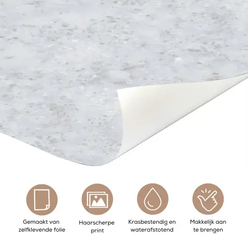 Grijs - Terrazzo-effect - Beton deurposter klein 289 -closeup_NL