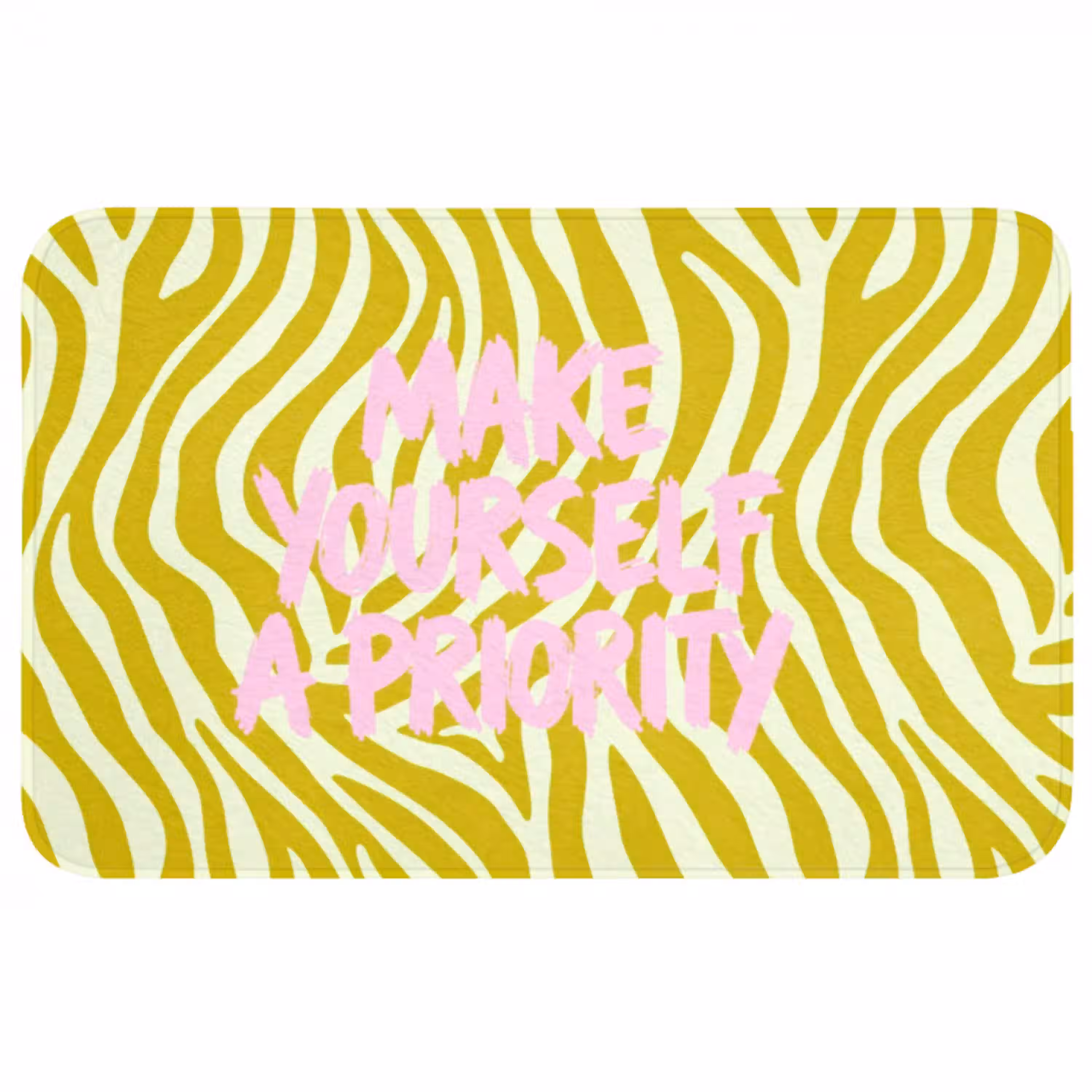Zebraprint - Priority - Roze Badmat middel -3d