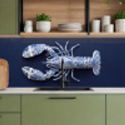 Kreeft - Porselein - Delfts - Blauw keuken achterwand 2 middel -sfeer3
