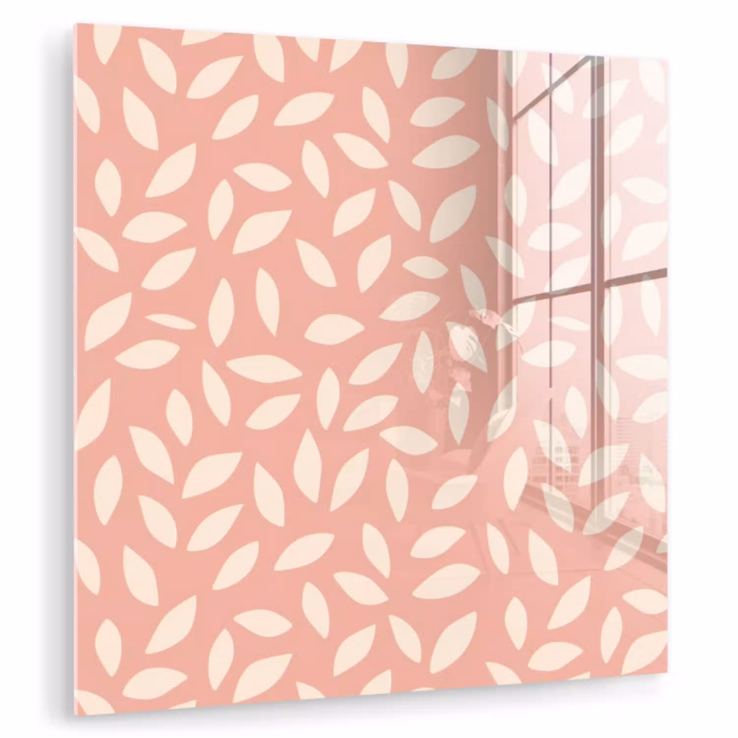 Roze - Bladeren - Speels - Patroon plexiglas 5mm klein 11 -zzzproduct_nieuw
