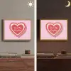 Liefde - Hart - Valentijn Light Box met batterij (Wandlamp) middel -sfeer3
