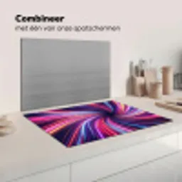 Abstract - Swirl - Futuristic - Neon Inductie beschermer vinyl 3mm klein -wsfeer7_website