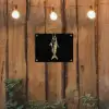 Goud - Vis - Haak - Zwart tuinposter los doek klein -sfeer1