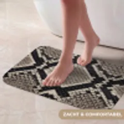 Slangenleer - Patroon - Beige Badmat klein -USP_ZachtNL