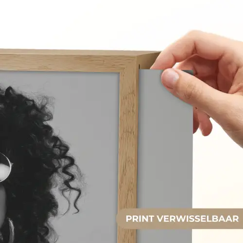 Vrouw - Pasta - Zwart - Wit Light Box met batterij (Wandlamp) middel -USP_websiteprintNL