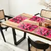 Bloemen - Verf - Roze Placemat vinyl groot -zzsfeer4_Kitchenyeah-website