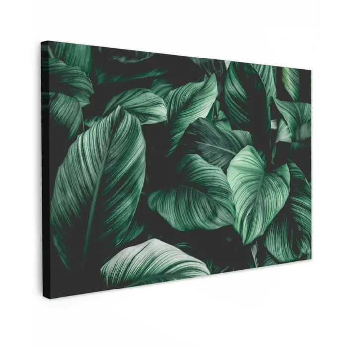 Intrigerende Bladpatronen Tuinposter op houten frame 2 cm dik klein -3d