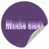Mucho amor - Paars - Grafisch Wandcirkel behangsticker klein -3d