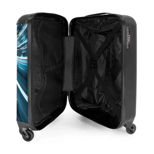 Blazing blue NBS - Handbagage koffer - Unisex middel -binnenkant