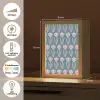 Blauw - Retro - Patroon - Hartjes Light Box met kabel (Tafellamp) klein 925 -USP_NL