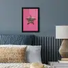 Ster - Luipaard - Print - Roze fotolijst zwart zonder passe partout klein -sfeer3