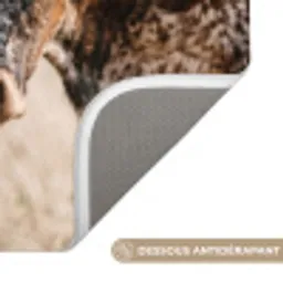 Texas Longhorn - Kalf - Weide - Dieren Badmat klein -USP_AntislipFR