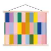 Stroken - Blauw - Patroon - Abstract textielposter latten blank klein -3d