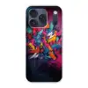 Abstract - Explosie - Neonkleuren Telefoonhoesje iPhone 17 Pro klein -3d