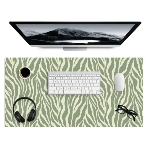 Zebra - Motief - Groen Muismat XXL klein 681 -3d