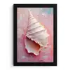 Schelp - Pastel - Pink fotolijst zwart zonder passe partout klein -3d