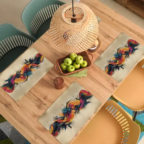 Explosie - Kleurrijk - Vormen - Abstract Placemat vinyl groot -zzsfeer5_Kitchenyeah-website