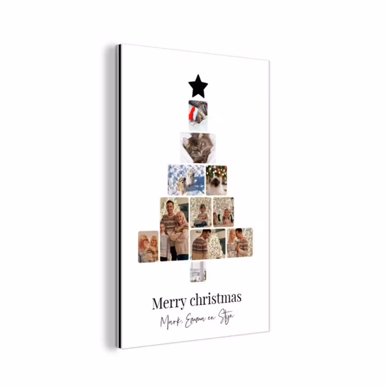 Aluminium schilderij - Merry Christmas - Collage