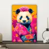 Kimono - Roze - Panda - Bloemenkroon canvas 2cm klein -sfeer6