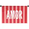 Amor - Strepen - Rood - Roze Wandkleed katoen klein -zz3d