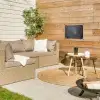 Beton - Zwart - Scheur tuinposter los doek klein -sfeer4