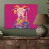 Geit - Hoorns - Kimono - Kleurrijk PET vilt klein -sfeer2