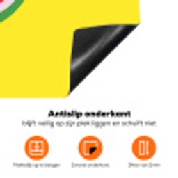 Fruit - Watermeloen - Geel Inductie beschermer vinyl 3mm klein -zzzzzzz-td-onderkant