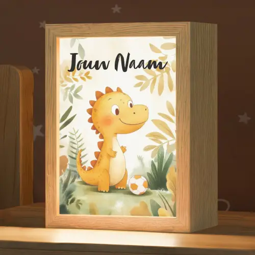 Dino - Voetbal - Oranje Light Box met kabel (Kinderlampje) klein -zzz_3d_website
