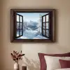 Winter - Landschap - Natuur - Berg - Bomen - Doorkijk - Uitzicht Textielframe - compleet frame klein -sfeer1